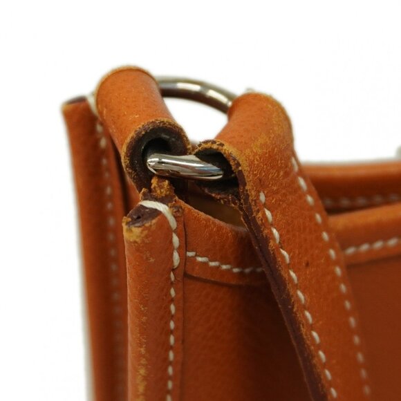 HERMES Shoulder Bag Evelyn TPM Epsom Cognac Engraved Brown - Picture 8 of 13